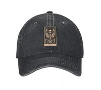 Clásico Tarot de la Polilla de la Muerte, Arte de la Carta del Tarot, & Sombrero de Mezclilla de Polilla Duradero para Todas Las Estaciones Gorra de Béisbol para Mujer Esencial para el Verano