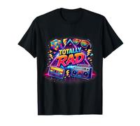 Clásico Throwback Totally RAD Colorido Retro 80s Vibe Camiseta