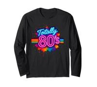 Clásico Vintage Totally 80s Retro Fun 80's Party Throwback Manga Larga