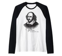 Clásico William Shakespeare Retrato Literario Fans Maestros Camiseta Manga Raglan
