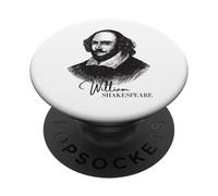 Clásico William Shakespeare Retrato Literario Fans Maestros PopSockets PopGrip Adhesivo