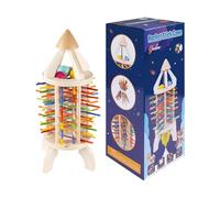 Clasificación De Juguetes Apilables - 34.7 X 13.3 X 13.3 Cm Dimensiones Del Producto, Construcción De Madera, Peso 600 G, Rompecabezas De Aprendizaje Interactivo Vibrador | Desarrollo Cognitivo Aula