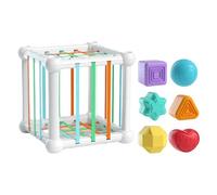 Clasificador de Formas - Clasificadores de Forma sensoriales educativos en Cubo de 5,12 Pulgadas | Formas a Juego para niños pequeños de 1 a 3 años, Habilidades motoras Finas, Coordinación -Mano