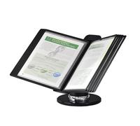 Clasificador De Mesa - Mesa Paneles De Visión, 10 Bolsillos, Giratorio 360° Y Ángulo De Inclinación Ajustable, Para Exhibición De Oficina Y Almacenamiento De Documentos A4