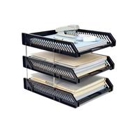 Clasificador De Mesa - Soporte Para Documentos De Escritorio, Con Diseño Desmontable, Estante Apilable Para Almacenamiento De Documentos, Bandeja Para Papel Tamaño Carta(Black)