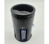 Clasificador de monedas 5 en 1 y contador rápido de monedas, ABS negro con cinco tubos independientes, base giratoria para un fácil rodamiento, organizador de 4.5 x 7.7 pulgadas para uso en casa y
