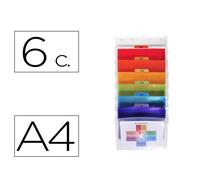 Clasificador De Pared Exacompta Polipropileno Cristal 6 Compartimentos