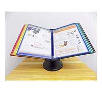 Clasificador de referencia de escritorio, carpeta abatible de escritorio, carpeta de pared de 10 bolsillos, sistema de referencia de mesa, organizador de referencia de escritorio, adecuado para
