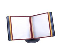 Clasificador de referencia de escritorio, soporte ajustable para archivos, 10 páginas, paneles de doble cara, organizador de referencia de pared, estantería de escritorio, diseñado para escaparate de