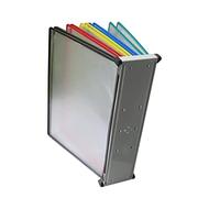 Clasificador de referencia de montaje en pared, estante de exhibición de catálogos, carpeta de tamaño A4, soporte de archivos montado en la pared, sistema de referencia de 10 unidades de panel de