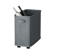 clasificador de ropa sucia: cesta con ruedas delgada de tela Oxford de 40 cm, cesto plegable impermeable, contenedor de almacenamiento de movilidad de cuatro, organizador independiente
