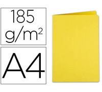 Clasificador de tarjetas 180gDin A4 amarillo intenso