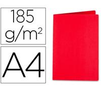 Clasificador de tarjetas 180gDin A4 rojo intenso