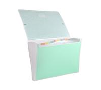 Clasificadora 12 Divisiones con Cierre de Gomas NORTH GLACE- REF 51120- incluye adhesivos para las pestañas by Office Box. (Turquesa)