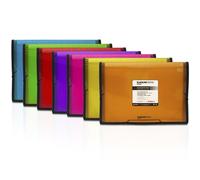 Clasificadores 13 Bolsas PP Translúcido Rayado Oblicuo Gomas Folio Naranja Blackline Grafoplás