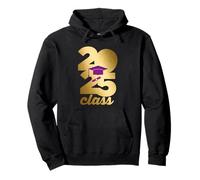 Class of 2025 Golden Graduation Purple Cap Diploma Grad Sudadera con Capucha