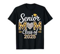Class of 2025 Graduation Look for Leopard Senior Mom Camiseta