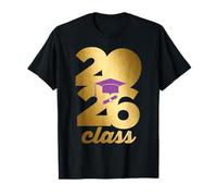 Class of 2026 Graduation Golden Numbers Cap Diploma Camiseta