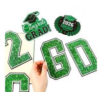 Class of 2026 Graduation Magnetic Stickers - 22 Pack Decor for Car Refrigerator, Garage Door, Party Cruise Cabin, Locker & Laptop | Reusable School Year Grad Gift(Purple)