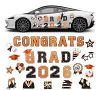 Class of 2026 Graduation Magnets for Car and Cruise Door, 30-Piece Strong Magnetic Reusable Party Decorations, Festive Decals for Refrigerator, Mailbox, Garage& Celebration Events (B)