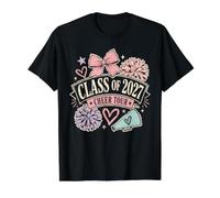 Class of 2027 Cheer Tour Pom Pom Megaphone Camiseta gráfica económica, Hombre, Negro, L
