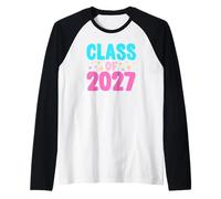 Class of 2027 Graduation Grow with Me Camiseta Manga Raglan