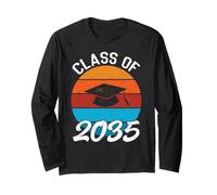 Class of 2035 Kindergarten Graduate Graduation Girls Boys Manga Larga