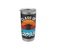 Class Of 2035 Kindergarten Graduate Graduation Girls Boys Vaso térmico de acero inoxidable de doble pared