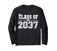 Class of 2037 Grow With Me Graduation First Day of School Manga Larga