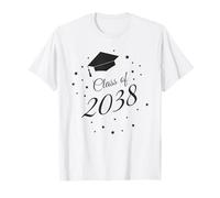 Class of 2038 - Minimal Dark Graduation Graphic Design Camiseta