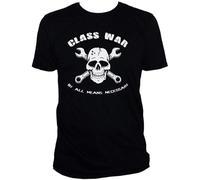 Class War T Shirt Left Wing Political Skull Punk Rock Anarchy Protest tee Black M