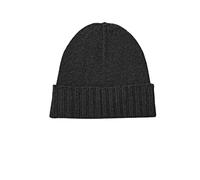CLASSE77 - Sombrero de lana (70%) mezclado cachemira (30%) con solapas acanaladas - Unisex -100% Made in Italy - Elaboración artesanal, Negro , Talla única