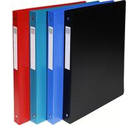 Classeur 4 anneaux 20 mm polypropylene opaque rigide 10/10e (avec etiquette de dos) - a4 maxi