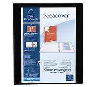 Classeur 4 Anneaux en d 30mm Remborde 3 Pochettes Exterieures Krea Cover - A4 Maxi