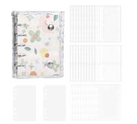 Classeur Autocollants - Fermeture Verrou, Album Stickers, A5 Rechargeable Rangement | Cahier Collection Autocollant pour Étudiants Adolescents École Dortoir Photos Cartes Dessinées Notes Étude