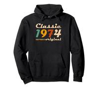 Classic 1974 Original Men Women Birth of Birthday Vintage Sudadera con Capucha