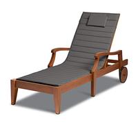 Classic Accessories 60-535-010801-EC Storigami FadeSafe Chaise Lounge, 80 Pulgadas de Largo x 26 Pulgadas de Ancho, cojín para Exteriores Color carbón Claro