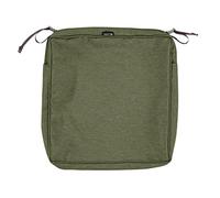 Classic Accessories Montlake - Funda de cojín Cuadrada Resistente al Agua de 19 x 19 x 3 Pulgadas, para Exteriores, Funda de cojín para Silla de Muebles de Patio, Verde Helecho Jaspeado, Fundas de