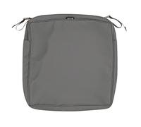 Classic Accessories Montlake - Funda de cojín Cuadrada Resistente al Agua de 21 x 21 x 3 Pulgadas, para Exteriores, Funda de cojín para Muebles de Patio, Color Gris carbón Claro, Fundas de cojín para