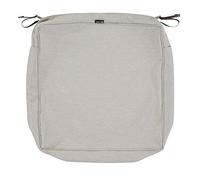 Classic Accessories Montlake - Funda de cojín Cuadrada Resistente al Agua de 25 x 25 x 5 Pulgadas, para Exteriores, Funda de cojín para Muebles de Patio, Color Gris Jaspeado, Fundas de cojín para