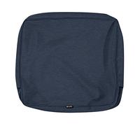Classic Accessories Montlake - Funda de cojín de Respaldo Resistente al Agua de 21 x 22 x 4 Pulgadas, Funda de cojín para Muebles de Patio, Azul índigo Jaspeado, Fundas de cojín para Muebles de Patio