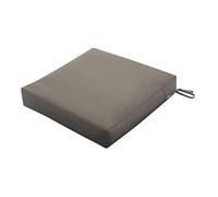 Classic Accessories Ravenna - Cojín Cuadrado para Asiento de Patio y Espuma, cojín Duradero para Exteriores, Color Gris Pardo Oscuro, 25 Pulgadas de Ancho x 25 Pulgadas de Profundidad x 5 Pulgadas de