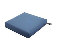 Classic Accessories Ravenna - Cojín Cuadrado Resistente al Agua de 23 x 23 x 5 Pulgadas para Asiento de Patio, Funda y Espuma, Color Azul Imperio, cojín para Silla de salón