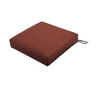 Classic Accessories Ravenna - Cojín Cuadrado Resistente al Agua de 25 x 25 x 5 Pulgadas para Asiento de Patio, Funda y Espuma, Color Especias, cojín para Silla de salón