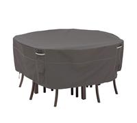 Classic Accessories Ravenna - Juego de mesa y silla redonda para patio, resistente al agua, 82 pulgadas, cubierta para mesa de exterior