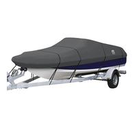 Classic Accessories StormPro - Cubierta de barco resistente gris oscuro, se adapta a barcos de 22 pies a 24 pies de largo x 116 pulgadas de ancho, tela de grado marino, resistente al agua, se adapta a