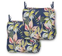 Classic Accessories Vera Bradley, 19 x 19 x 5 Pulgadas, Paquete de 2 Cojines para Silla de Patio, 19 Pulgadas de Ancho x 19 Pulgadas de Profundidad x 5 Pulgadas de Grosor, 2 Unidades