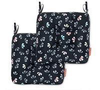 Vera Bradley by Classic Accessories - Cojines para Silla de Patio Resistentes al Agua, 19 x 19 x 5 Pulgadas, Paquete de 2, Mariposas gingko, Cojines de Asiento para Silla