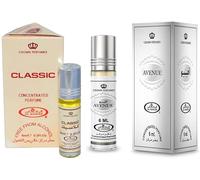 Classic & Avenue Concentrated Perfume Oil Pack of 2 | Long-Lasting Alcohol-Free Attar | 6ml Roll-On for Men & Women
