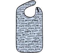 Classic Bib Designs Babero reutilizable para adultos - Unisex - Ideal para comer con bolsillo recogemigajas - Protege la ropa y se puede lavar a máquina